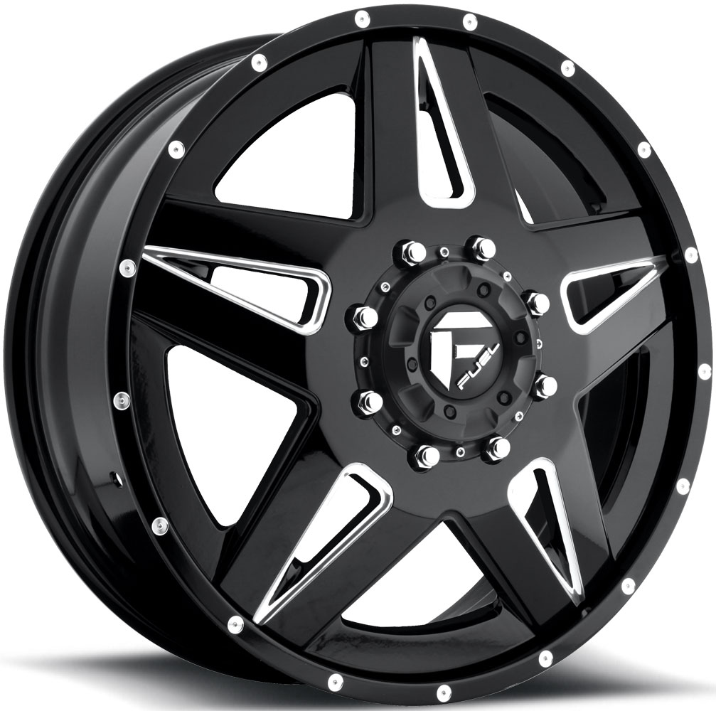 Fuel Dually Wheels Full Blown Dually Front D254 Wheels SoCal Custom
