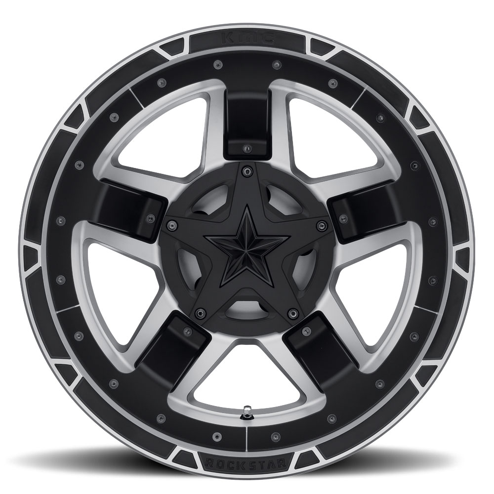 18 XD Series XD827 RS3 Matte Black Machined Wheels (Qty 4 